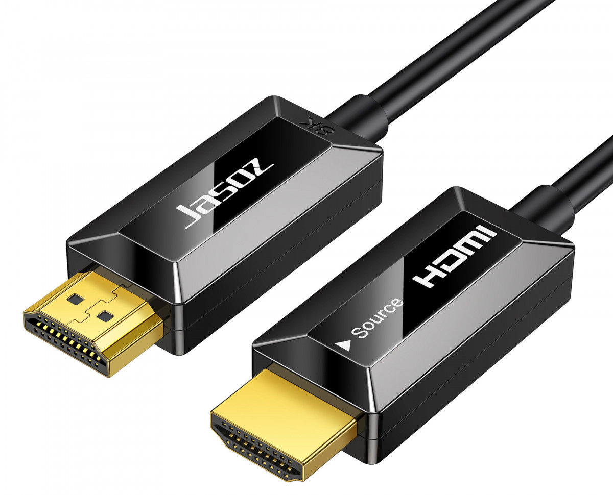 Cáp HDMI 8K JASOZ A133 sợi quang 4 lõi fiber OM3, 7 lõi tinned