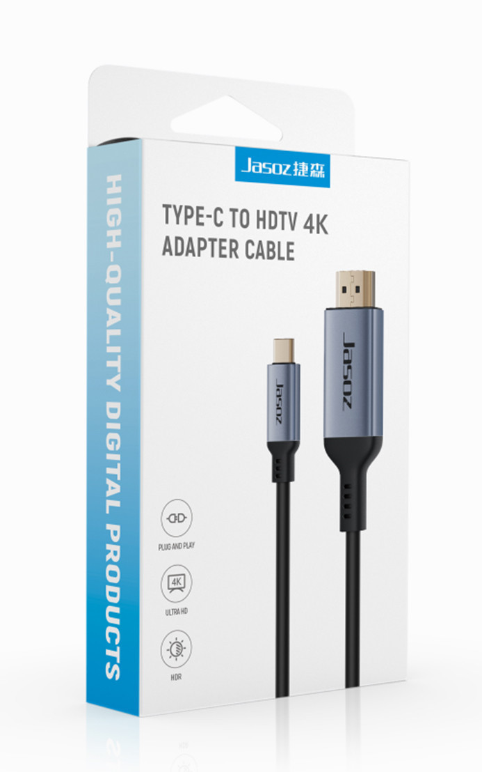 Cáp Type-C sang HDMI dài 2m hỗ trợ 4K/30Hz – Chip LT8711H, tích hợp cổng PD 100W, truyền hình ảnh sắc nét, vừa sạc vừa chiếu, tương thích máy chiếu – laptop – điện thoại