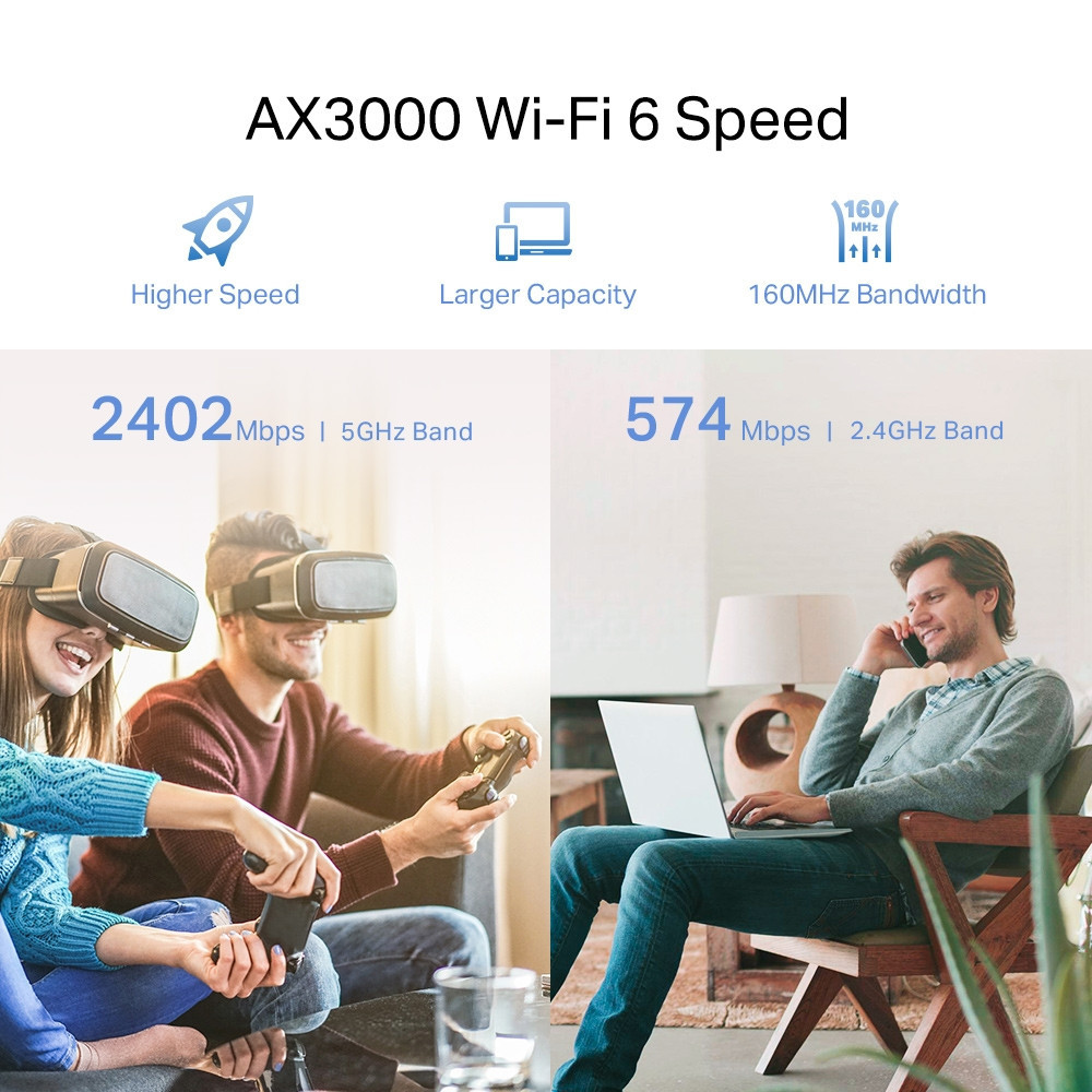 Bộ Mở Rộng Sóng Wi-Fi 6 AX3000 TP-Link RE705X | Tốc Độ 3Gbps, Hỗ Trợ EasyMesh, Cổng Gigabit