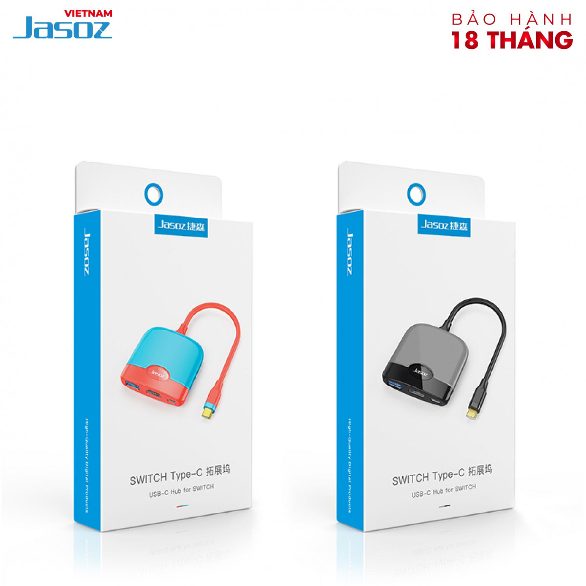 Bộ chuyển đổi type-c sang hdmi usb 3.0 pd 100w jasoz h106 3 trong 1 chính hãng