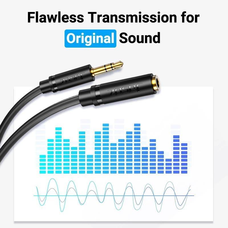 Cáp nối dài AUX 3.5mm đực cái lõi đồng 29AWG | Dây nối tai nghe, loa, máy tính | Dài 1.5m–5m