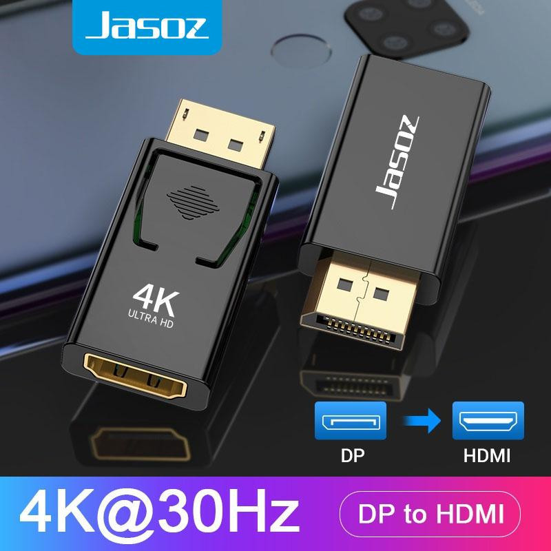 Đầu chuyển DisplayPort sang HDMI 4K 60Hz Ultra HD | DP đực → HDMI cái | Chip Longxun 3361 | Bảo hành 18 tháng