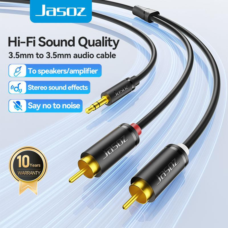 Cáp âm thanh aux 3.5mm ra 2rca lõi đồng 28awg | âm thanh trung thực | bảo hành 18 tháng