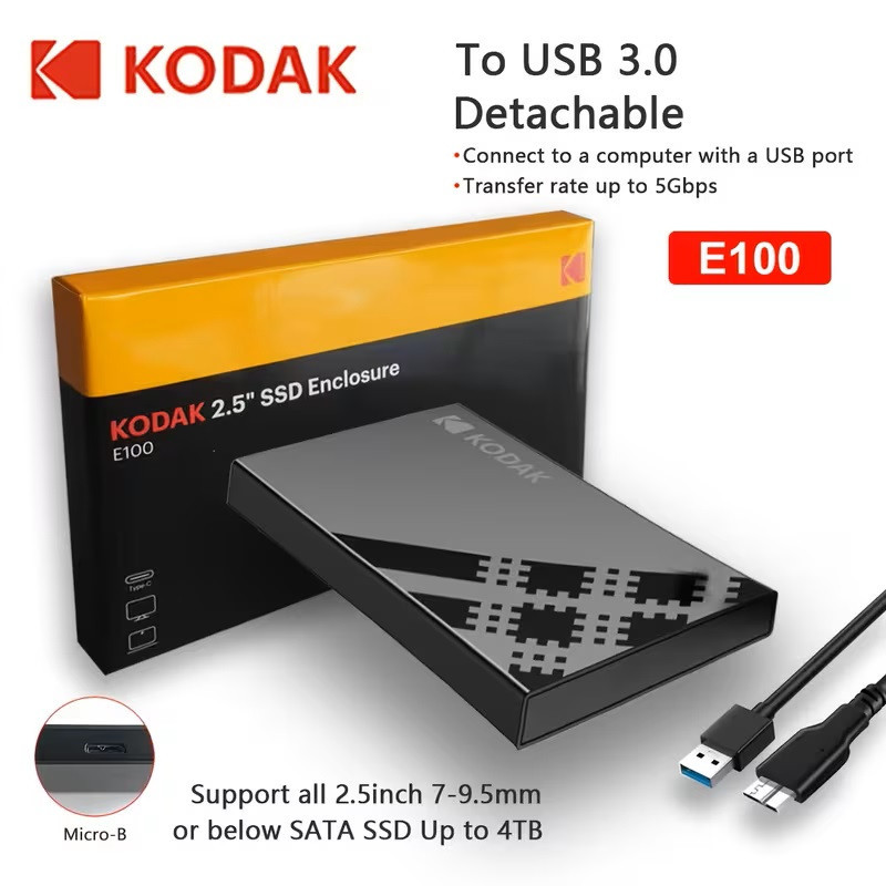 Vỏ SSD gắn ngoài 2.5” Micro-B USB 3.0 – Tương thích SATA HDD/SSD | Bền & Nhỏ Gọn