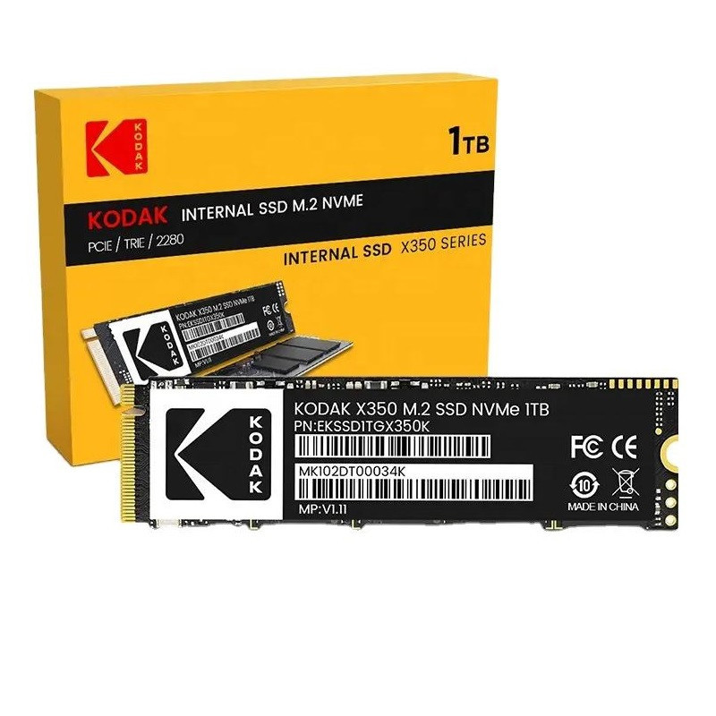 Ổ Cứng SSD M.2 NVMe KODAK X350 PCIe Gen3 x4 256GB 512GB 1TB 2TB Tốc Độ 3400MB/s Cho Laptop PC